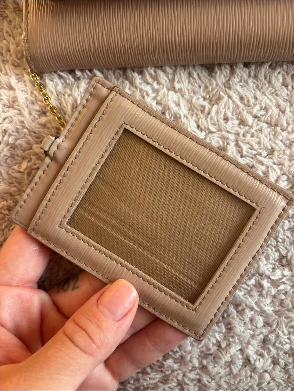 Prada Powder Pink Continental Leather Wallet